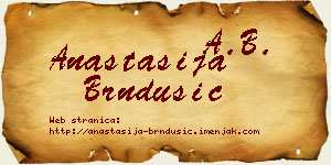 Anastasija Brndušić vizit kartica